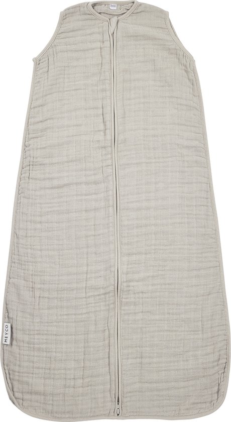 Meyco Baby Uni pre-washed hydrofiele slaapzak zomer - greige - 70cm van Meyco