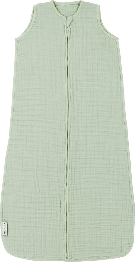Meyco Baby Uni pre-washed hydrofiele slaapzak zomer - soft green - 70cm van Meyco
