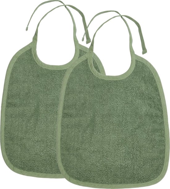 Meyco Baby Uni slab - 2-pack - badstof - forest green van Meyco