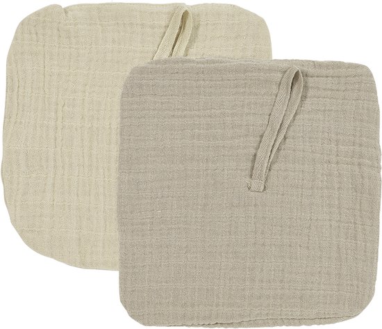 Meyco Baby Uni speendoek - 2-pack - pre-washed hydrofiel - soft sand/sand