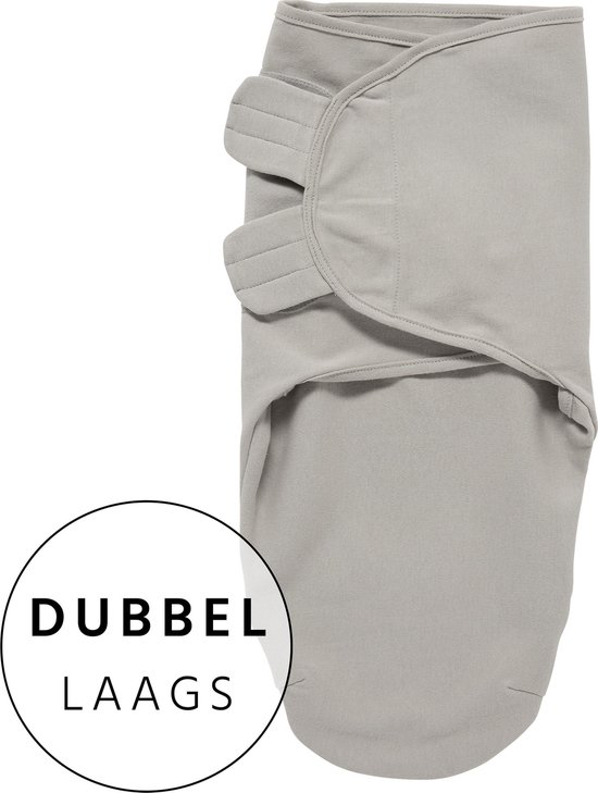 Meyco Baby Uni swaddlemeyco inbakerdoek dubbellaags - grey - 0-3 maanden van Merkloos