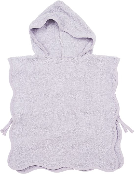 Meyco Baby Wavy badponcho - badstof - soft lavender - 1-3 jaar van Meyco