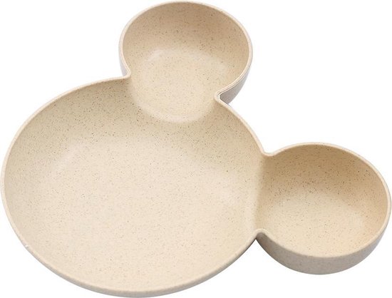 Mickey Mouse Kinderservies-Baby Bord-Kinderbordje-Duurzaam-Eco Friendly-Tarwe- Beige van Mi