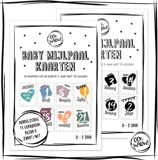 Mijlpaalkaarten Baby van Mi