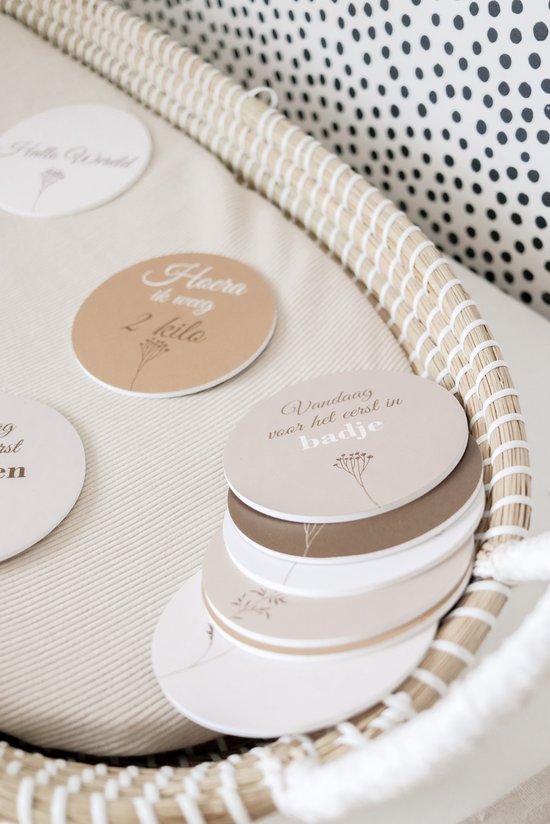 Mijlpaalkaarten prematuur baby - Mijlpaalcirkels - Newborn - Milestone kaarten - Baby - Zwanger - Geboorte cirkels van Mi