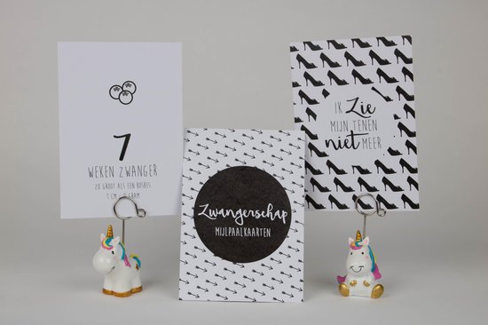 Mijlpaalkaarten Zwangerschap kraamcadeau babyshower geboortegeschenk van Mi