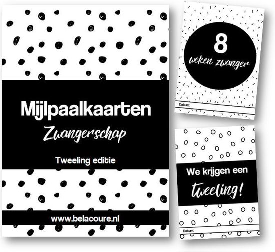 Mijlpaalkaarten zwangerschap (tweeling) van Mi