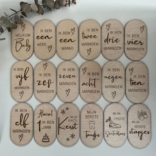 Mijlpalenkaartjes 1e jaar