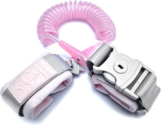 MijnNami Polstuigje Roze 360 Plus - Met Slotje 2 meter - Looptuigje - Kindertuigje - Wandeltuigje met looplijn van Merkloos