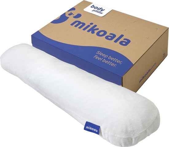 Mikoala Zwangerschapskussen 110 cm - Lichaamskussen & Zijslaapkussen - Ergonomisch Body Pillow - Voedingskussen tegen Rug- en Nekpijn