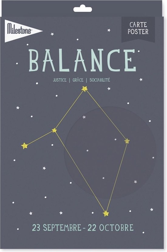 Milestone® - Constellation Carte Poster - Balance van Mi