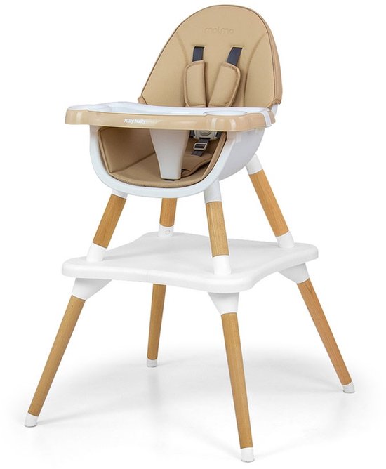 MILLY MALLY - 2in1 Eetkamerstoel Malmo beige van Merkloos