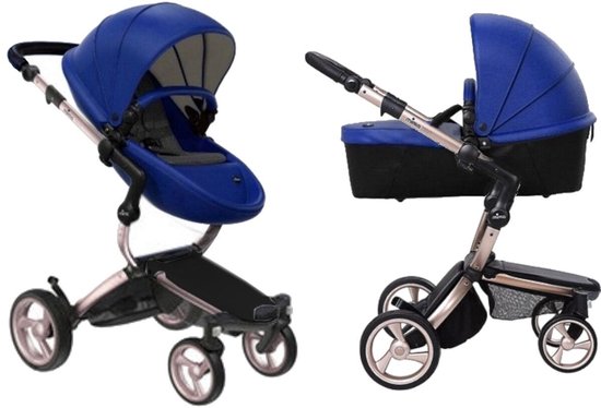 Mima Xari Kinderwagen | Rosegold Frame | Special Edition | Royal Blue van Merkloos