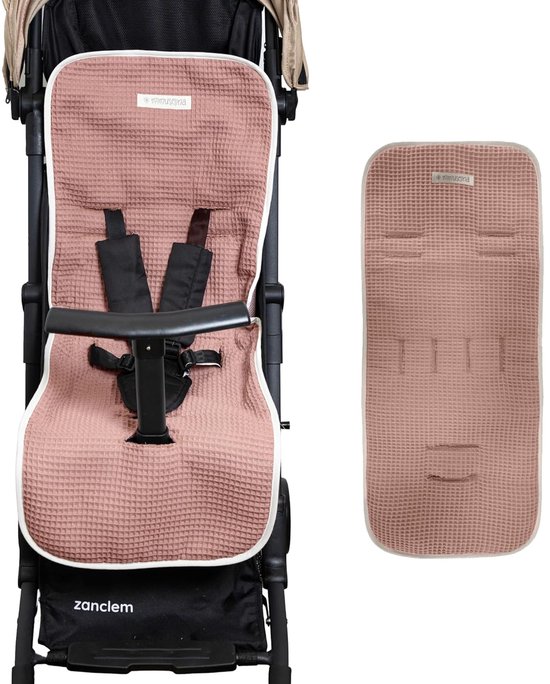 MIMUSELINA Inlegkussen Buggy - Zitkussen Kinderwagen Ademend en Gepolsterd - Universele Zitoplossing voor Comfort in de Zomer - Bescherming tegen Vlekken en Slijtage van Merkloos