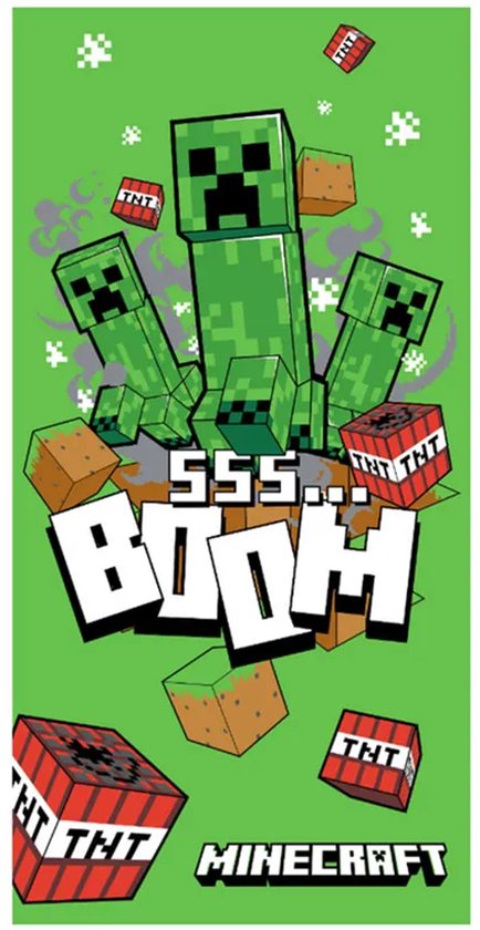 Minecraft handdoek boom 70 x 140 cm - katoen van Minecraft