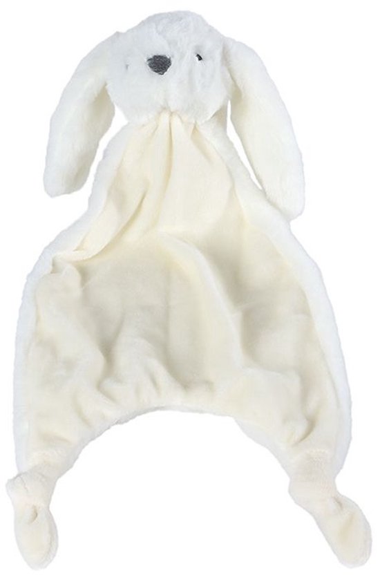 Mini club knuffeldoekje konijn "Wipstaart" met knoopjes pluche 38cm Wit van Happy Horse