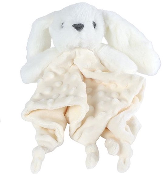 Mini club knuffeldoekje "Langoor" met structuur pluche 30cm wit van Mini Club