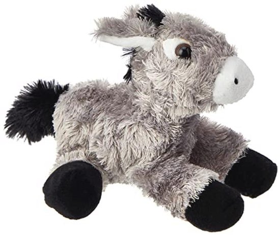 Mini Flopsie Dier Ezel 20 cm - Grijs Pluche van Merkloos