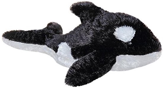 Mini Flopsie Orca Knuffeldier 20 cm Pluche Zwart/Wit van Merkloos