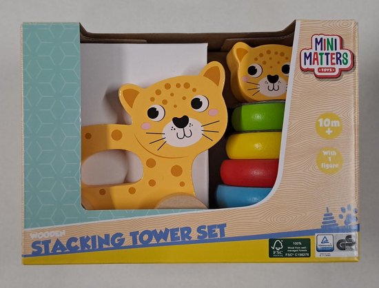 Mini Matters Houten Stapeltoren Tijger van Mini Matters