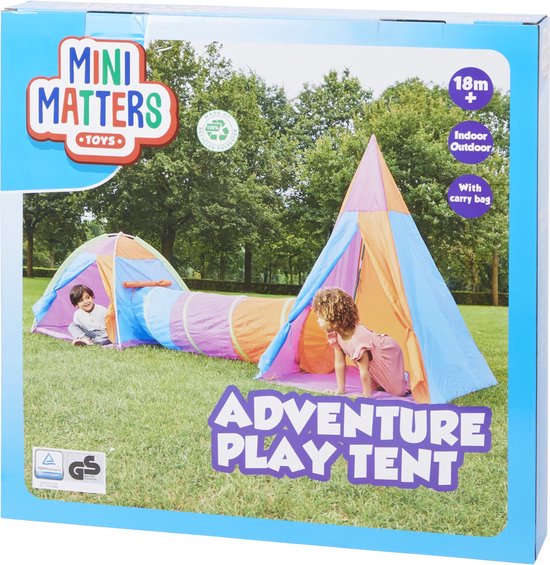 Mini Matters speeltent met tunnel | 18+ maanden | Zowel binnen te gebruiken als buiten van Merkloos