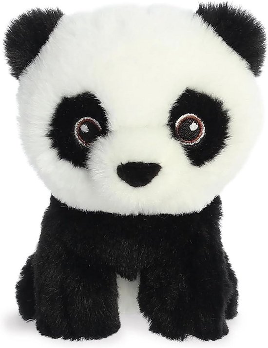 Mini Panda 5 inch zacht knuffel speelgoed van gerecyclede materialen