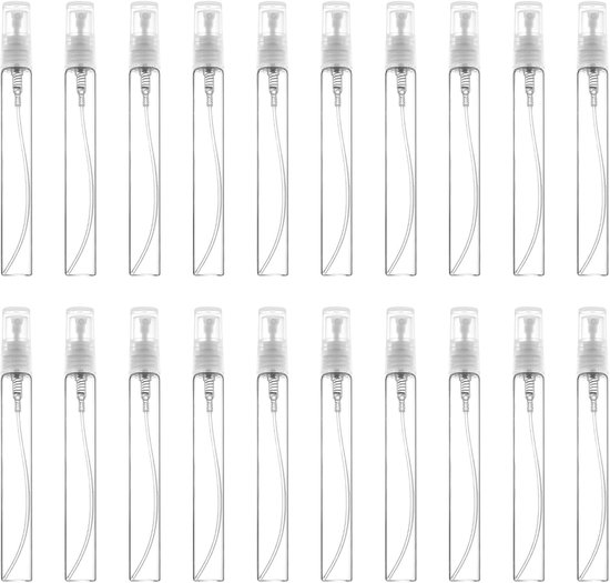 Mini spray flessen 10 ml - herbruikbaar glas - transparant - ideaal voor reizen - ShopVlot
