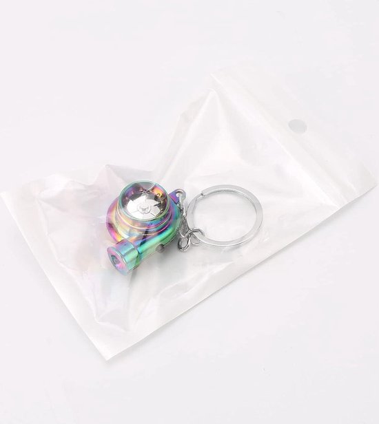 Mini Turbo Turbocompressor Sleutelhanger met Geluid en LED Licht - Metalen Sleutelhanger - Sleutelhanger met Geluid - Turbo Sleutelhanger van MINI