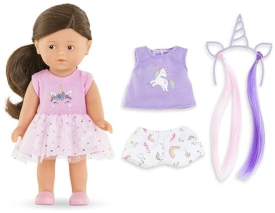 Mini Unicorn Knuffelpoppenset 20 cm voor Kinderen vanaf 3 Jaar