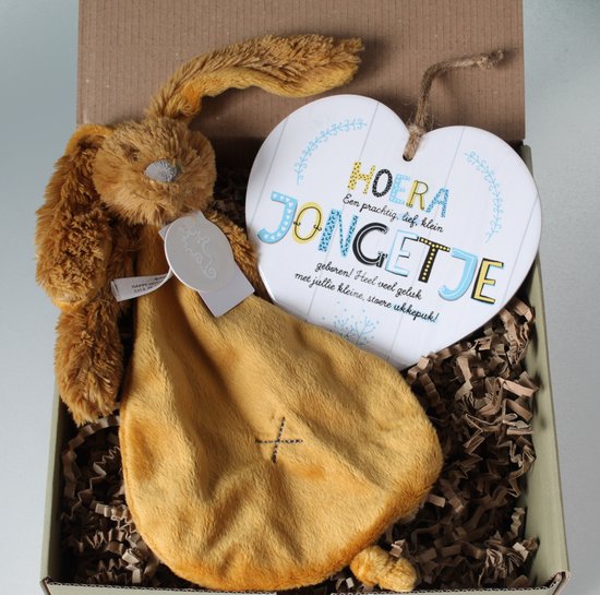 Minibox Hoera een jongetje - kraamcadeau jongen - cadeau baby van MINI