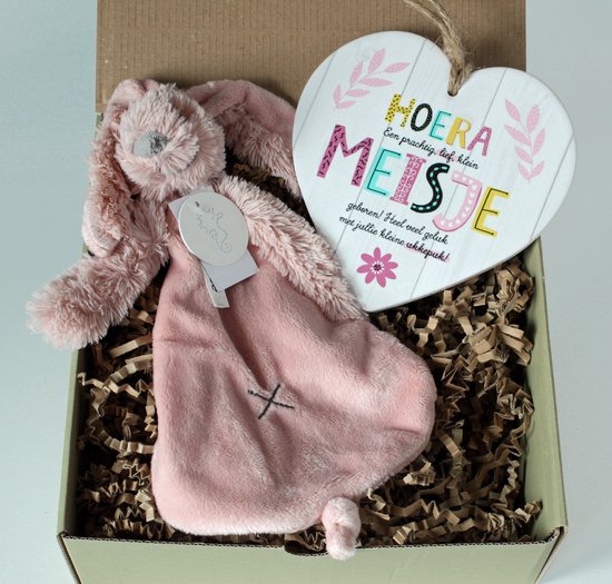 Minibox Hoera een meisje - kraamcadeau meisje - cadeau baby van MINI