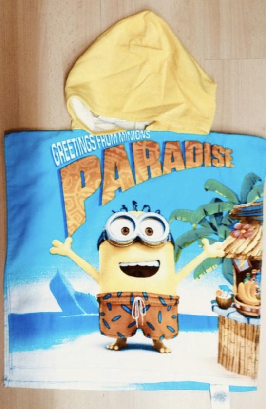 Minions Badponcho - Poncho - Katoen - 50x100cm van MINI