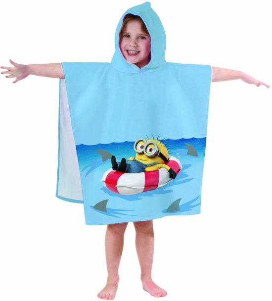 Minions Phil - Poncho / Badcape - 60 x 120 cm - Blauw