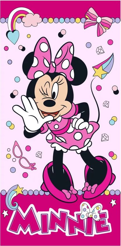 Minnie Mouse strandlaken whisper 70 x 140 cm van Merkloos