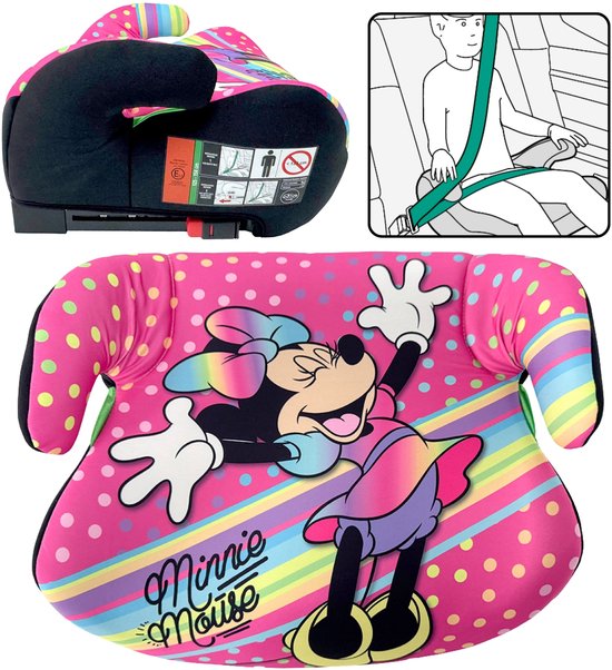 MINNIE Mouse Zitje ISOFIX, autostoeltje, autostoeltje voor meisjes 22-36 kg, 125-150 cm