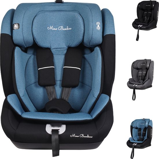 Mino Bambino® i-size Autostoel - Groep 0-1-2-3 - Isofix - (100 - 150 cm) - Verstelbaar - Blauw van Isokiids