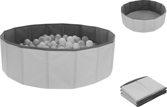 Mino Bambino Opvouwbare Ballenbak - Inclusief 90 ballen voor kind - Grijs van Merkloos