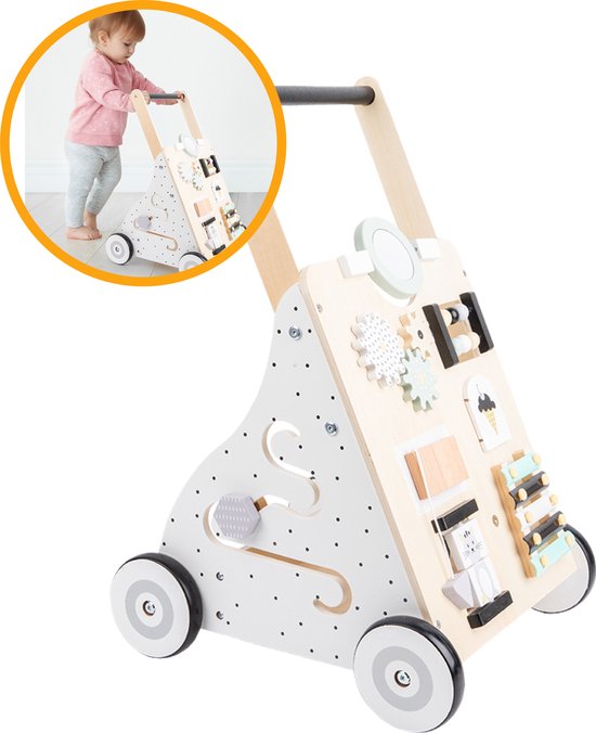 MIRO® Baby walker - Loopwagen Baby Kinderen - Educatief - Houten Speelgoed - Leren Lopen - Speelgoed 0 Tot 2 Jaar - Anti Slip Wieltjes van Mi