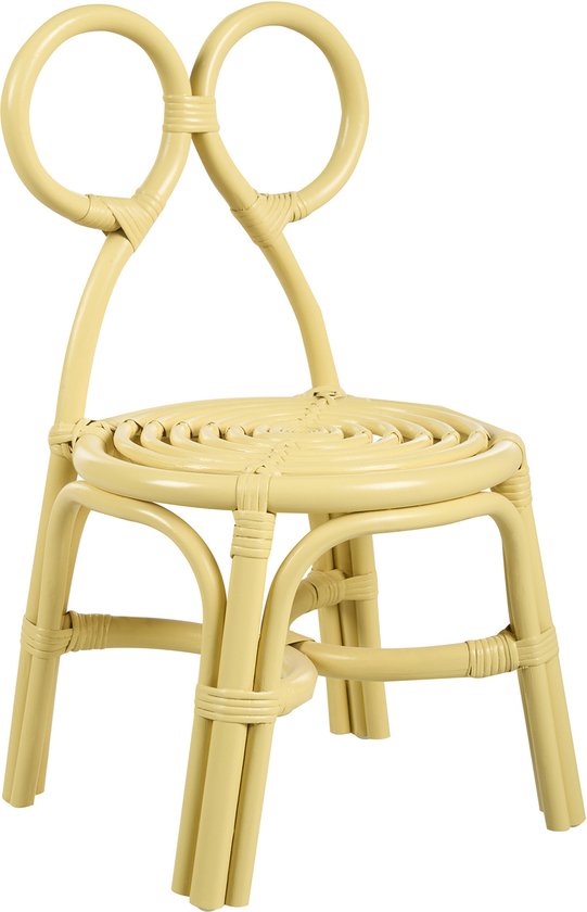 MIRTIA - Kinderstoel - Geel - Rotan van Merkloos