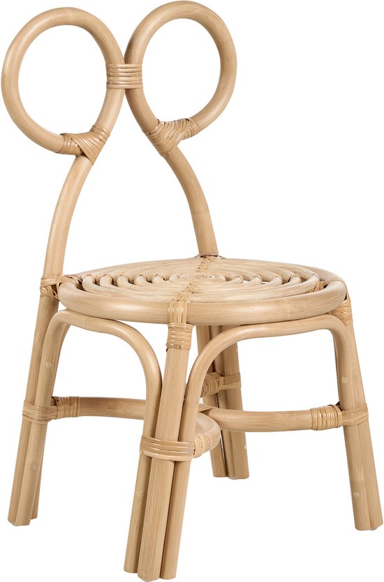 MIRTIA - Kinderstoel - Natuurlijk - Rotan van Merkloos