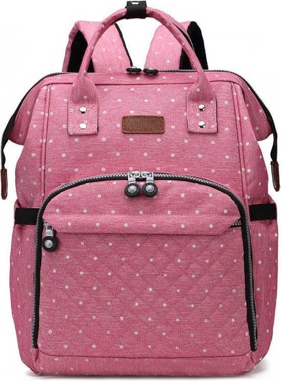 Miss Lulu Luiertas Verzorgingstas Rugzak - Kwalitatieve Verzorgingstas - Roze - Stijlvol en Duurzaam - Premium Kwaliteit (E6705 D2-PK) van Mi