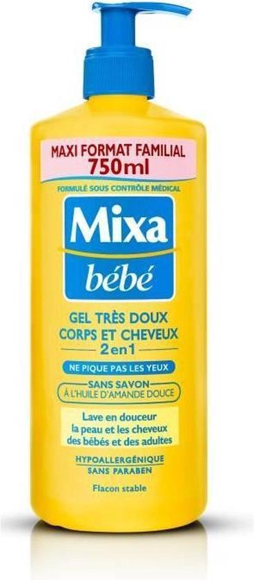 Mixa Bébé 2in1 Haar- en Lichaamsgel 750 ml van Merkloos