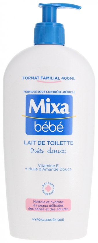 Mixa Bébé Lait de Toilette Très Doux Hypoallergénique 400 ml