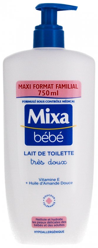 Mixa Bébé Lait de Toilette Très Doux Hypoallergénique 750 ml