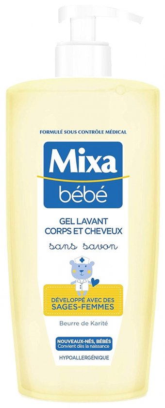 Mixa Bébé Zeepvrije Lichaams- en Haarwasgel 750 ml van Mixa