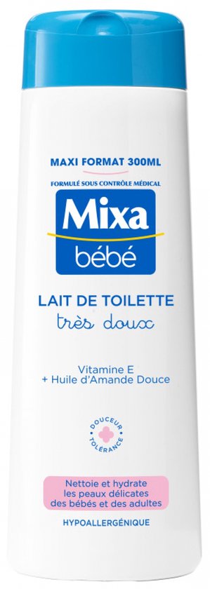 Mixa Bébé Zeer Zachte Hypoallergene Reinigingsmelk 300 ml van Mixa