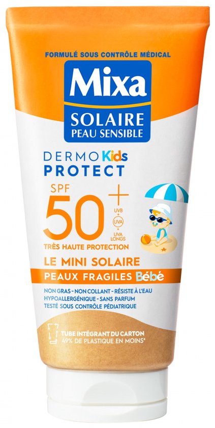 Mixa Dermo Kids Protect Mini Sun Milk Voor de Kwetsbare Babyhuid SPF50+ 50 ml