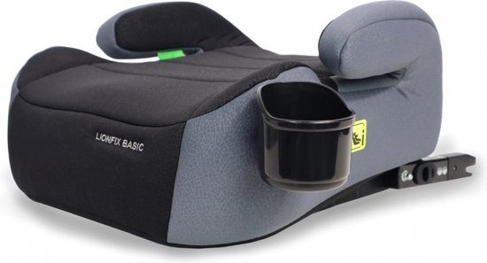 Mobiclinic Lionfix Zitverhoger - Kinderautoverhoger - i-Size - 125-150 cm - Comfortabel - Afneembare hoes - Flessenhouder van Mobiclinic