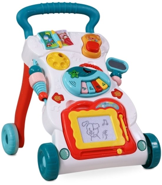 Mobiclinic Master - Baby Loopwagen - Baby Walker - 2 in 1 - Looptrainer - Educatieve Baby Speelgoed - Van 6 tot 24 maanden - Licht & Geluidseffecten - Leren lopen - Snelheidsregeling - Multicolor van Merkloos