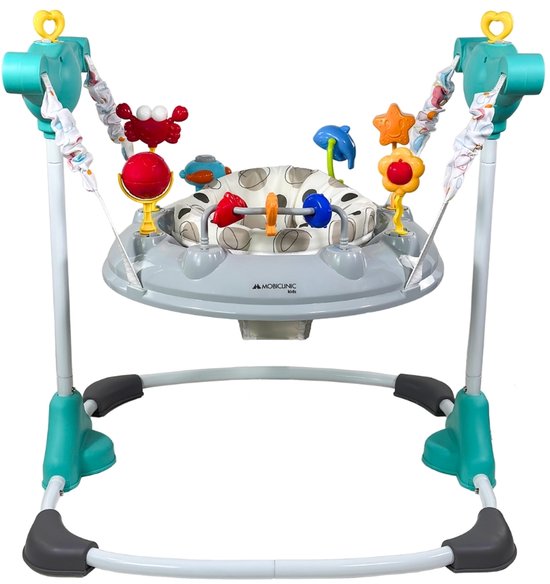 Mobiclinic Tiger - Baby Jumper speelgoed - 3 Hoogtes - 8 Speelgoed - Bouncer - Activity center - 7 Liedjes - Jumperoo - 360º Draaibare Stoel - Wasbaar - Veelkleurig